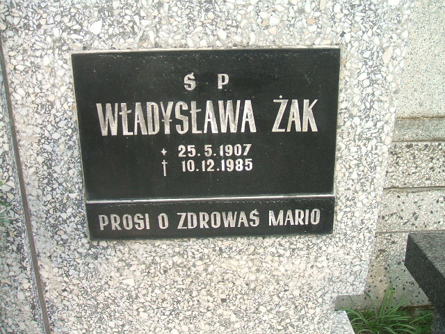 Władysława Żak 1907 Kęty Gmina - Grobonet - Wyszukiwarka osób pochowanych