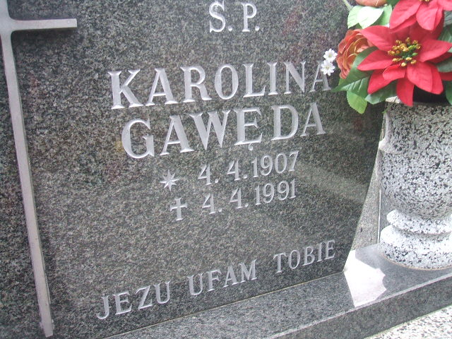 Karolina Gawęda 1907 Kęty Gmina - Grobonet - Wyszukiwarka osób pochowanych