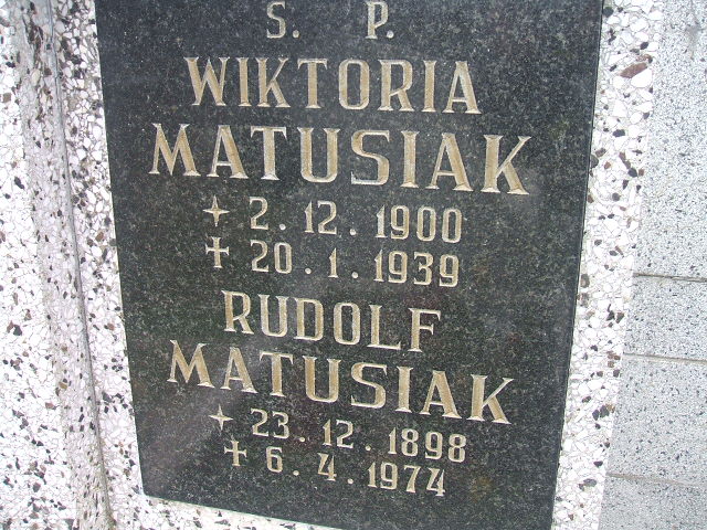 Rudolf Matusiak 1898 Kęty Gmina - Grobonet - Wyszukiwarka osób pochowanych