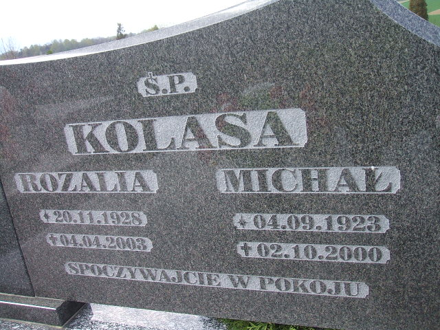 Rozalia Kolasa 1928 Kęty Gmina - Grobonet - Wyszukiwarka osób pochowanych