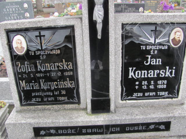 Zofia Konarska 1891 Kęty Gmina - Grobonet - Wyszukiwarka osób pochowanych