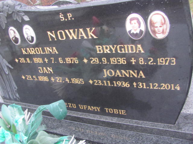 Brygida Nowak 1936 Kęty Gmina - Grobonet - Wyszukiwarka osób pochowanych