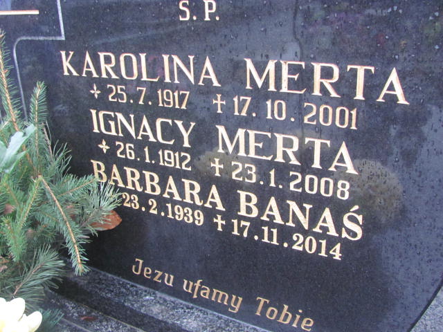 Karolina Merta 1917 Kęty Gmina - Grobonet - Wyszukiwarka osób pochowanych